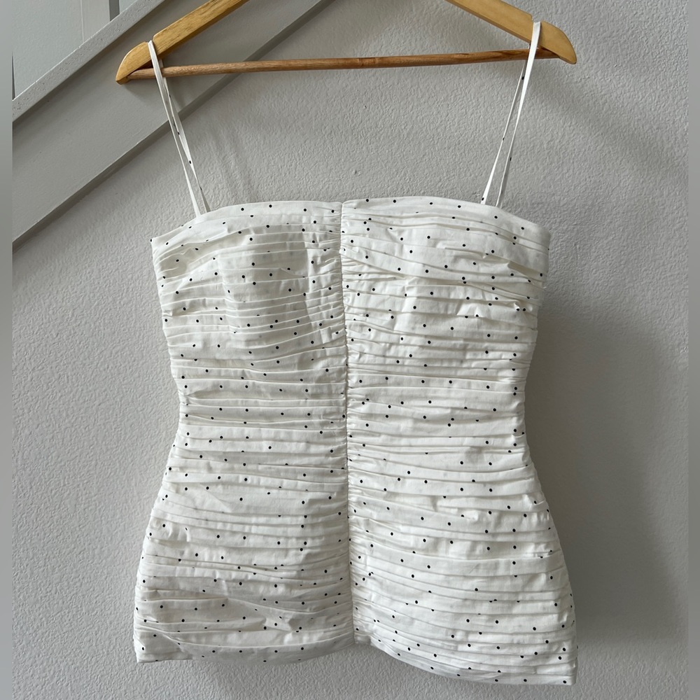 TOVE White and Black Spotted Blouse